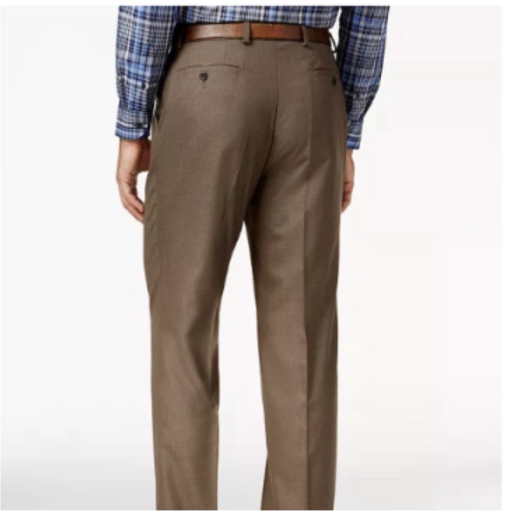 NWT Men’s Michael Kors Matisse Medium Brown Dress Pants Flat front, 36W x 32L - Picture 2 of 7